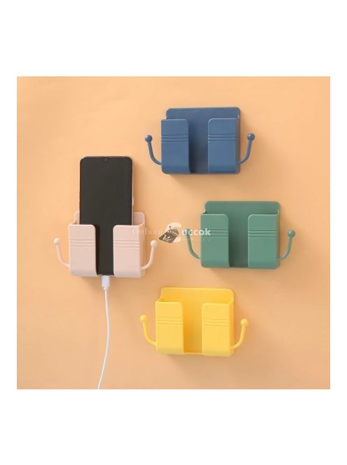 Falra ragasztható telefontartó fehér - Praktikus okostelefon tartó otthoni használatra