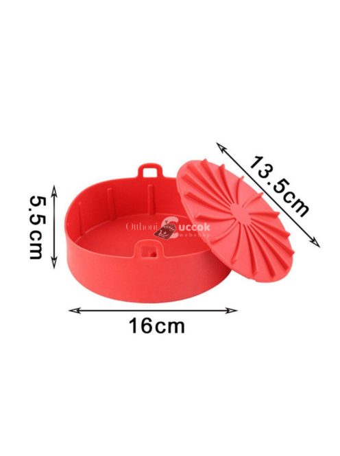 Szilikon sütőedény Air Fryer-hez, hőálló, tapadásmentes, 16 cm átmérőjű