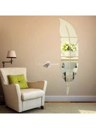 Toll alakú dekoratív tükör matrica falra vagy bútorra