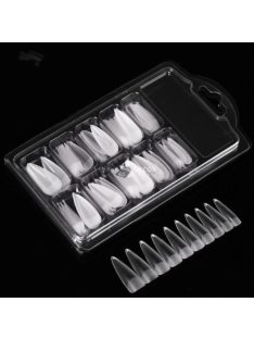   Átlátszó stiletto műköröm tip készlet professzionális körömépítéshez