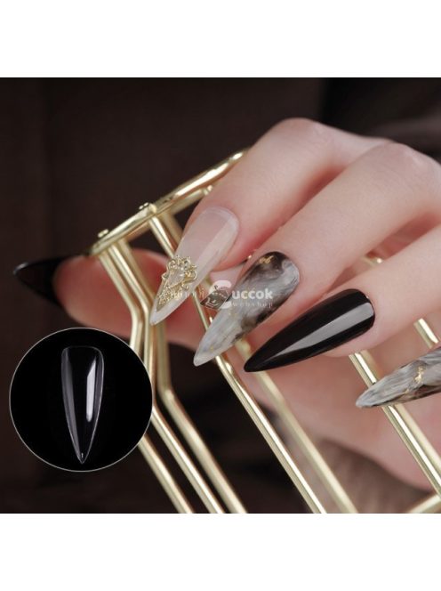 Átlátszó stiletto műköröm tip készlet professzionális körömépítéshez