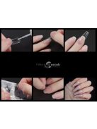 Átlátszó stiletto műköröm tip készlet professzionális körömépítéshez