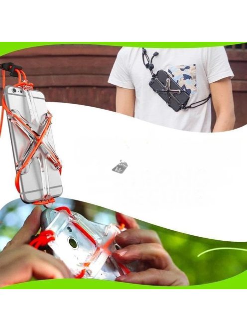 Rugalmas Elasztikus Telefontartó Sportoláshoz - Fekete Színű Kiegészítő