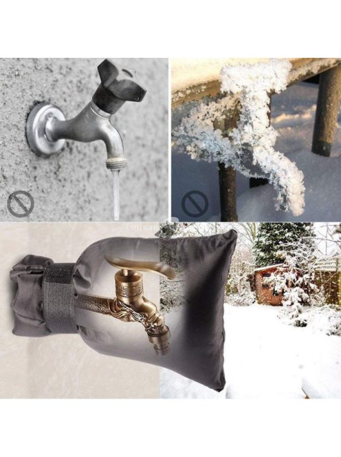 Fekete Kerti Csapra Húzható Fagyvédő Huzat