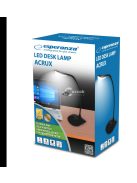 LED asztali olvasólámpa Esperanza fekete energiatakarékos dizájnnal