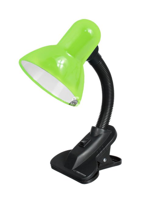 Zöld Esperanza csiptetős asztali lámpa olvasáshoz és munkához