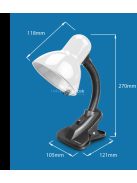 Zöld Esperanza csiptetős asztali lámpa olvasáshoz és munkához