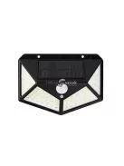 100 LED-es napelemes kültéri fali lámpa mozgásérzékelővel és 4 LED panellel