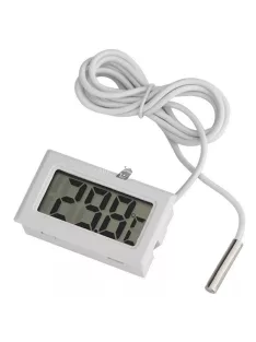 Digitális hőmérő szondával, precíz méréshez (Fehér)