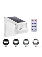 38 LED-es napelemes kültéri mozgásérzékelős fali lámpa távirányítóval, elegáns dizájnnal