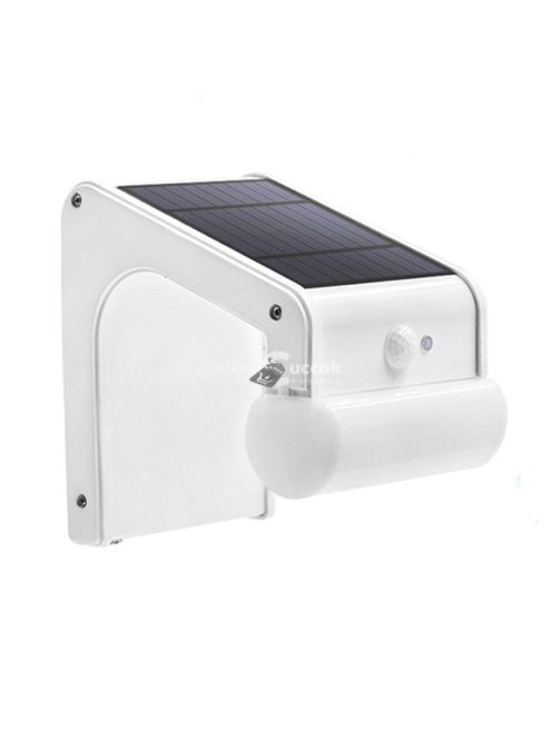 38 LED-es napelemes kültéri mozgásérzékelős fali lámpa távirányítóval, elegáns dizájnnal