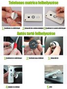 Univerzális mágneses autós telefontartó minden típusú okostelefonhoz stabil rögzítéssel