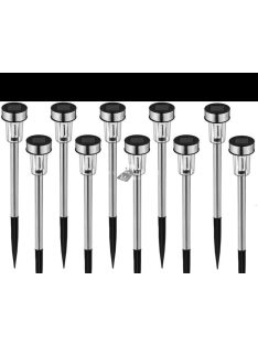   Leszúrható napelemes kerti LED lámpa szett, 10 darabos kültéri világítás