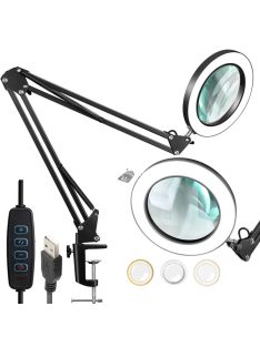 Nagyítós asztali LED lámpa precíziós munkához
