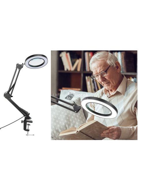 Nagyítós asztali LED lámpa precíziós munkához