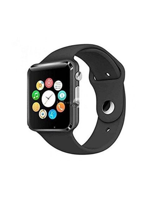 AlphaOne A1 Magyar nyelvű SIM kártyás férfi okosóra, fekete színű, sport és üzleti használatra