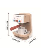 Gyerek kávéfőző játék, nude színű, szerepjátékhoz ideális