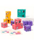 Fa Gyerekek Arc Kirakó Puzzle Építőkocka Készlet Kreatív Játékhoz