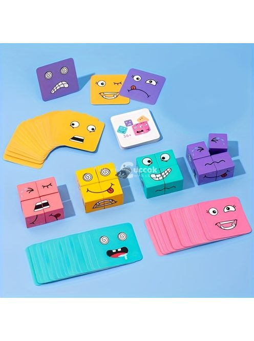 Fa Gyerekek Arc Kirakó Puzzle Építőkocka Készlet Kreatív Játékhoz