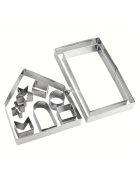 10 darabos Rozsdamentes Acél Karácsonyi Süteményszaggató Készlet - Ünnepi Sütikiszúró Formák Gyűjteménye