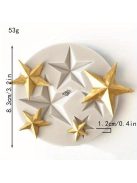 3D Csillag Alakú Szilikon Öntőforma Sütéshez és Kézműves Projektekhez