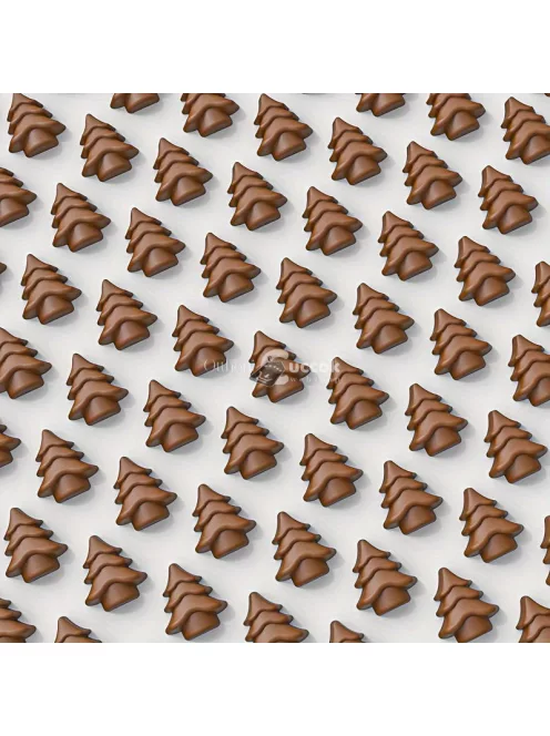 Mini karácsonyfa alakú szilikon csokoládé öntőforma sütéshez és dekoráláshoz