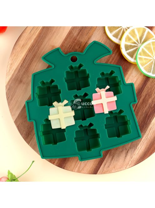 Karácsonyi témájú szilikon sütőforma - Kreatív ajándék alakú sütőformák süteményekhez és édességekhez