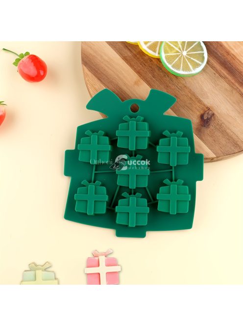 Karácsonyi témájú szilikon sütőforma - Kreatív ajándék alakú sütőformák süteményekhez és édességekhez