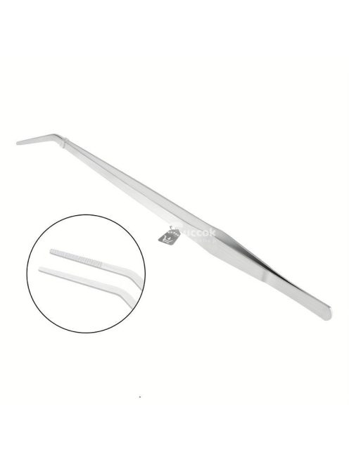 2 Db-os Rozsdamentes Acél Etetőfogó és Akvárium Csipesz Készlet Precíz Akváriumi Munkákhoz