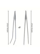 2 Db-os Rozsdamentes Acél Etetőfogó és Akvárium Csipesz Készlet Precíz Akváriumi Munkákhoz