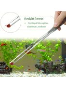 2 Db-os Rozsdamentes Acél Etetőfogó és Akvárium Csipesz Készlet Precíz Akváriumi Munkákhoz