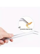 2 Db-os Rozsdamentes Acél Etetőfogó és Akvárium Csipesz Készlet Precíz Akváriumi Munkákhoz