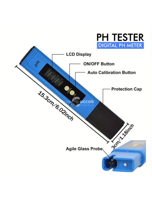 AquaPro digitális pH és TDS mérő akváriumokhoz - Pontos vízminőség ellenőrzésére
