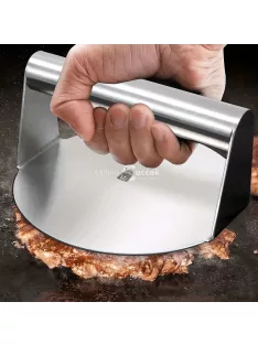   Rozsdamentes acél hamburgerprés Smash burger készítéshez, tartós és könnyen tisztítható kialakítással