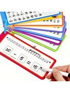 Matematikai Kártya Készlet - Összeadás, Kivonás, Szorzás, Osztás és Tört Önellenőrző Tanulóeszköz Gyerekeknek és Felnőtteknek