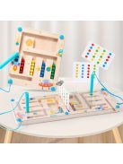 Interaktív családi társasjáték négy színnel és stratégiai elemekkel