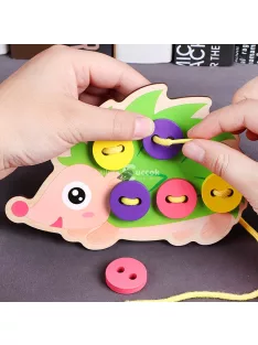   Sünis fűzőtábla - Fűzős cipőfűző játék a finommotorikai készségek fejlesztésére