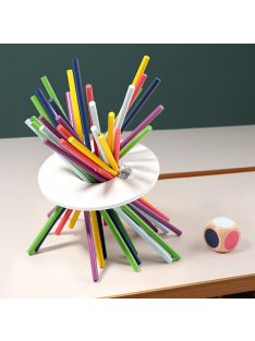   Fából készült szivárvány alakú egyensúlyozó rúd gyerekeknek fejlesztő játék