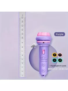   32 Mintás Zseblámpa Projektor rózsaszín - Gyerekeknek szánt kivetítő zseblámpa 1 darabos, 4 vetítőkártyával