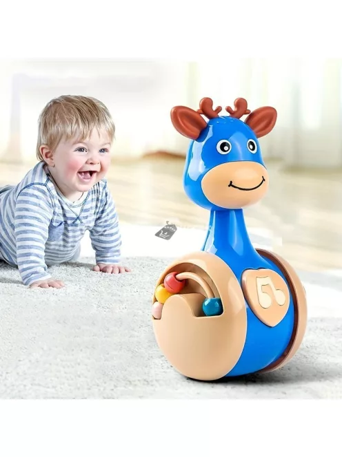 Interaktív Szarvas Tumbler Játék Babáknak, Kék Színű Fejlesztő Játék
