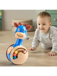   Interaktív Szarvas Tumbler Játék Babáknak, Kék Színű Fejlesztő Játék