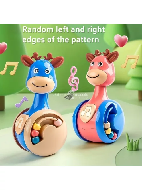 Interaktív Szarvas Tumbler Játék Babáknak, Kék Színű Fejlesztő Játék