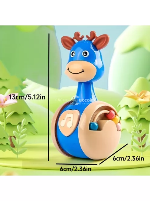 Interaktív Szarvas Tumbler Játék Babáknak, Kék Színű Fejlesztő Játék