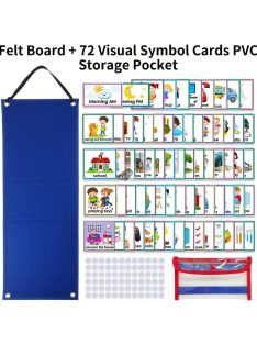   2 az 1-ben gyermek napiterv, oktató és szórakoztató kártyákkal