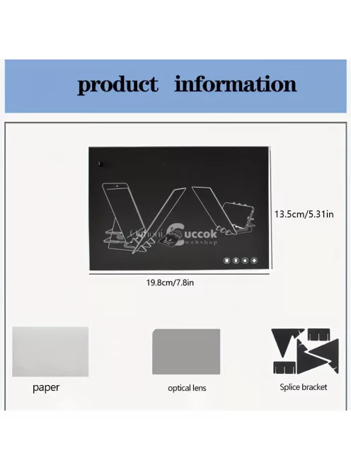 Rajzvetítő állítható tartóállvány művészeknek és oktatási célokra