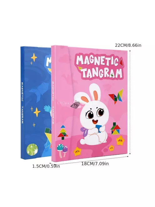 Színes Mágneses Tangram Készlet Gyerekeknek - Kreatív Fejlesztő Játék