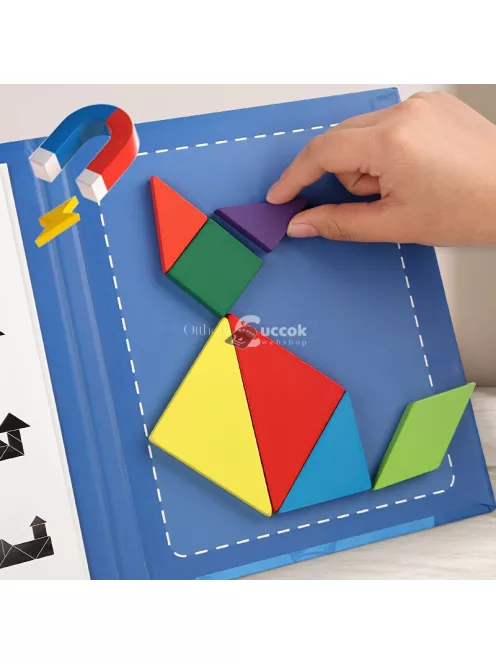 Színes Mágneses Tangram Készlet Gyerekeknek - Kreatív Fejlesztő Játék
