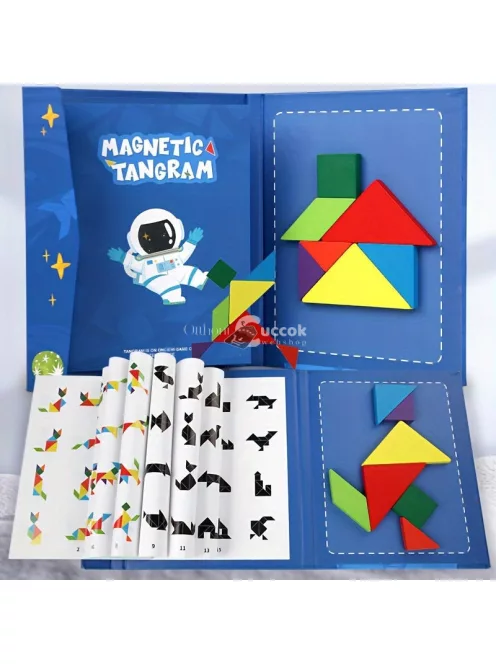 Színes Mágneses Tangram Készlet Gyerekeknek - Kreatív Fejlesztő Játék