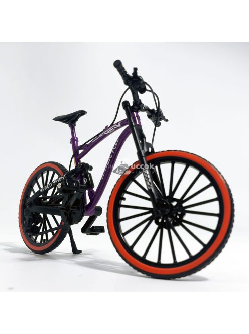 Acélból készült mini hegyi kerékpár modell gyűjthető dísztárgyként