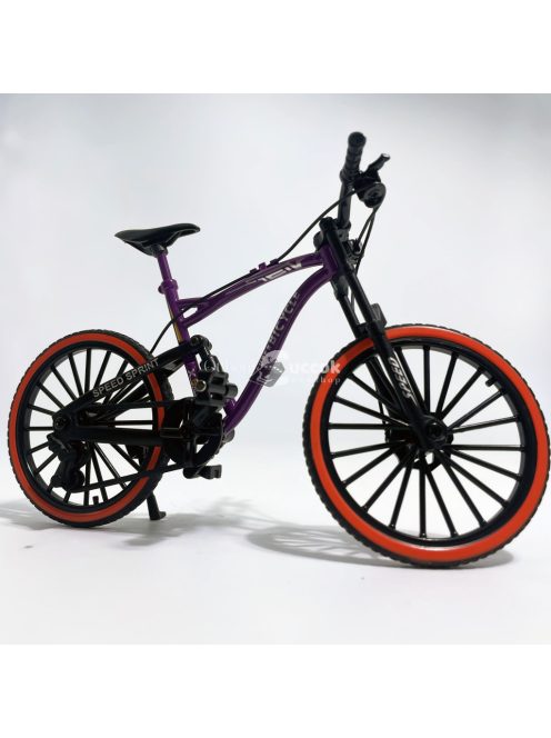 Acélból készült mini hegyi kerékpár modell gyűjthető dísztárgyként